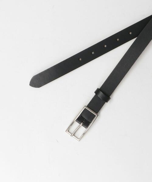 BEAUTY&YOUTH UNITED ARROWS（ビューティーアンドユースユナイテッドアローズ）の「BY レザー スクエアバックル ベルト（ベルト・レディース・ブラック/オフホワイト/オリーブ・FREE）」の4枚目の写真