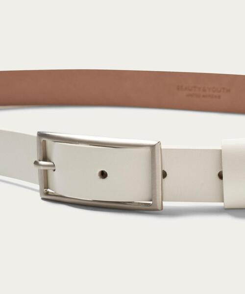 BEAUTY&YOUTH UNITED ARROWS（ビューティーアンドユースユナイテッドアローズ）の「BY レザー スクエアバックル ベルト（ベルト・レディース・ブラック/オフホワイト/オリーブ・FREE）」の8枚目の写真