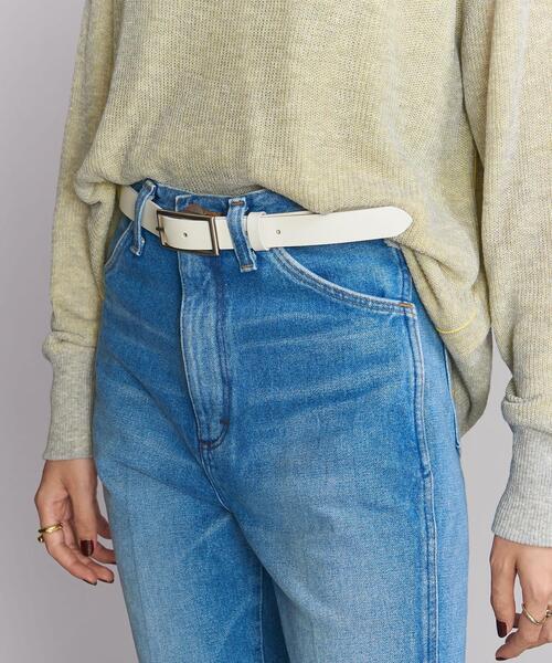 BEAUTY&YOUTH UNITED ARROWS（ビューティーアンドユースユナイテッドアローズ）の「BY レザー スクエアバックル ベルト（ベルト・レディース・ブラック/オフホワイト/オリーブ・FREE）」の15枚目の写真