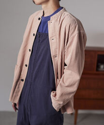 NOLLEY'S goodman | 【WORK ABOUT/ワークアバウト】MAO JACKET コーデュロイ バンドカラー マオカラー シャツ ブルゾン(ノーカラージャケット)