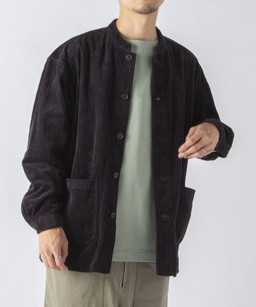 NOLLEY'S goodman(ノーリーズグッドマン)の「【WORK ABOUT/ワークアバウト】MAO JACKET コーデュロイ バンドカラー マオカラー シャツ ブルゾン(ノーカラージャケット・メンズ・ベビーピンク/イエロー/ブラック・L/S/M/LL)」の15枚目の写真
