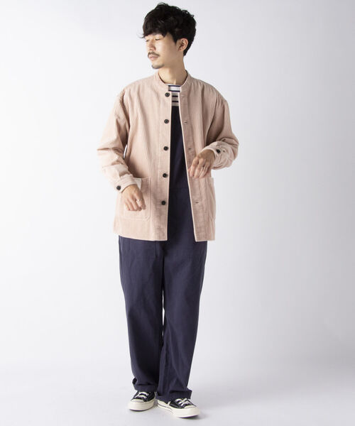NOLLEY'S goodman(ノーリーズグッドマン)の「【WORK ABOUT/ワークアバウト】MAO JACKET コーデュロイ バンドカラー マオカラー シャツ ブルゾン(ノーカラージャケット・メンズ・ベビーピンク/イエロー/ブラック・L/S/M/LL)」の17枚目の写真