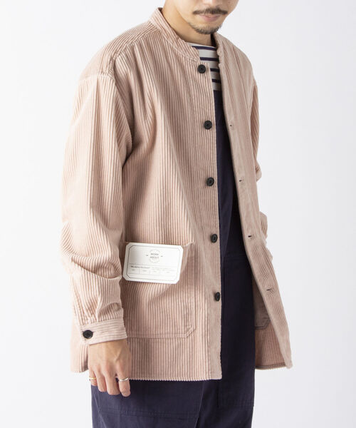 NOLLEY'S goodman(ノーリーズグッドマン)の「【WORK ABOUT/ワークアバウト】MAO JACKET コーデュロイ バンドカラー マオカラー シャツ ブルゾン(ノーカラージャケット・メンズ・ベビーピンク/イエロー/ブラック・L/S/M/LL)」の18枚目の写真