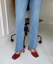 Corduroy back strap pumps chs21a032