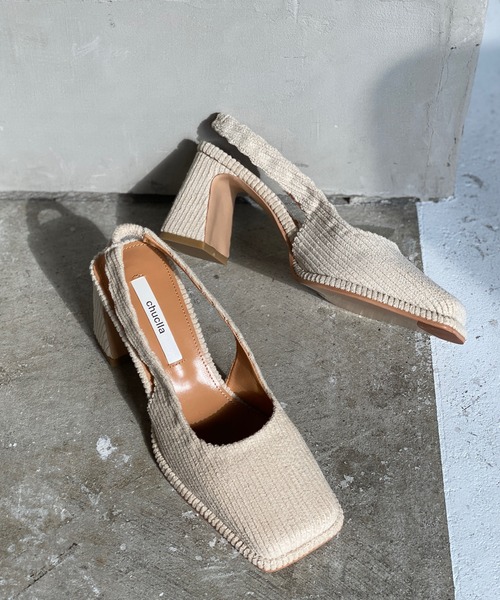 chuclla（チュクラ）の「Corduroy back strap pumps chs21a032（その他シューズ・レディース・アイボリー/ブラック/レンガ/グリーン/ブルー・36/40/38/37/39）」の15枚目の写真