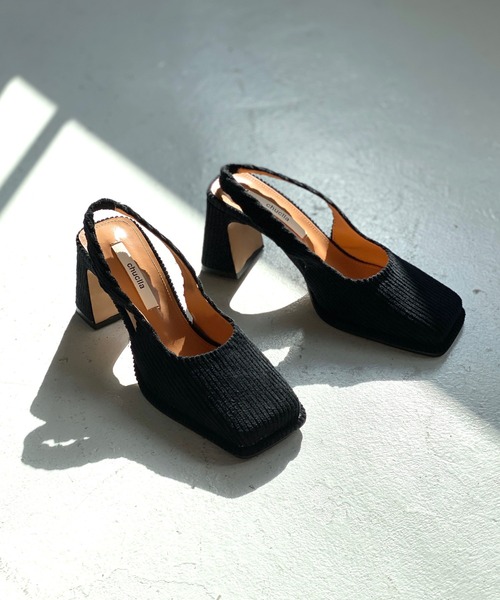 chuclla（チュクラ）の「Corduroy back strap pumps chs21a032（その他シューズ・レディース・アイボリー/ブラック/レンガ/グリーン/ブルー・36/40/38/37/39）」の14枚目の写真