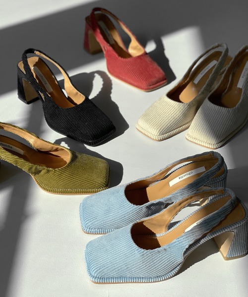chuclla（チュクラ）の「Corduroy back strap pumps chs21a032（その他シューズ・レディース・アイボリー/ブラック/レンガ/グリーン/ブルー・36/40/38/37/39）」の9枚目の写真