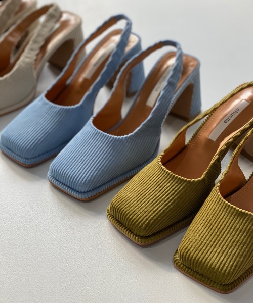 chuclla（チュクラ）の「Corduroy back strap pumps chs21a032（その他シューズ・レディース・アイボリー/ブラック/レンガ/グリーン/ブルー・36/40/38/37/39）」の17枚目の写真