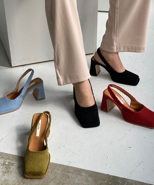 chuclla（チュクラ）の「Corduroy back strap pumps chs21a032（その他シューズ・レディース・アイボリー/ブラック/レンガ/グリーン/ブルー・36/40/38/37/39）」の10枚目の写真