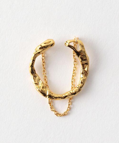 Soierie(ソワリー)の「<Soierie>Aging イヤーカフ&リング /1P -2WAY-(イヤーカフ・レディース・シルバー/ゴールド・FREE)」の1枚目の写真