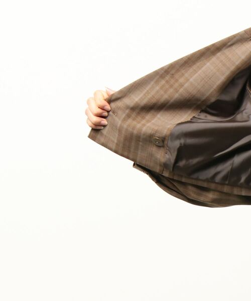 archives（アルシーヴ）の「【setupにも】チェックタックスリーブジャケット（テーラードジャケット・レディース・ブラウン/グレー/ブラック・MEDIUM）」の15枚目の写真