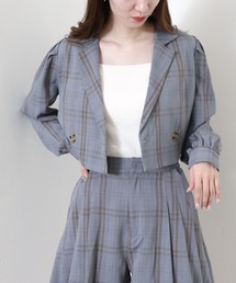 archives | 【setupにも】チェックタックスリーブジャケット(テーラードジャケット)