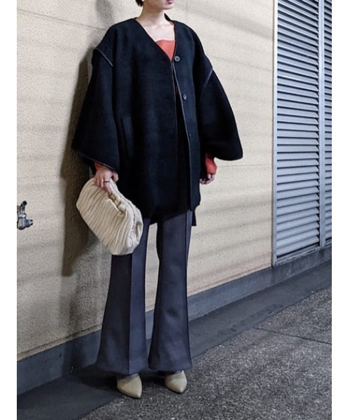 THROW by SLY（スローバイスライ）の「THROW VOLUME SLEEVE HG TOPS/ボリュームスリーブハイゲージトップス（ニット/セーター・レディース・ベージュ/ブラック/レッド・FREE）」の22枚目の写真