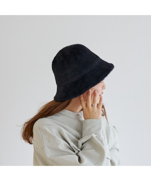 CPCM(シーピーシーエム)の「シャギーバケットハット21AW(ハット・レディース・ブラック/アイボリー/ベージュ・FREE)」の3枚目の写真