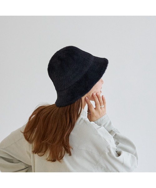 CPCM(シーピーシーエム)の「シャギーバケットハット21AW(ハット・レディース・ブラック/アイボリー/ベージュ・FREE)」の5枚目の写真