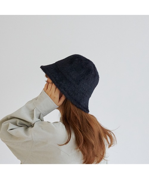 CPCM(シーピーシーエム)の「シャギーバケットハット21AW(ハット・レディース・ブラック/アイボリー/ベージュ・FREE)」の7枚目の写真