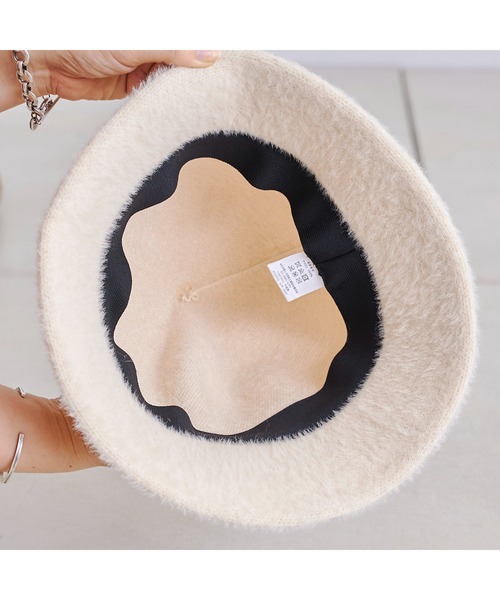 CPCM(シーピーシーエム)の「シャギーバケットハット21AW(ハット・レディース・ブラック/アイボリー/ベージュ・FREE)」の11枚目の写真