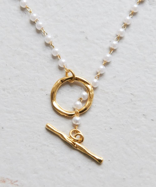 Abahouse Devinette(ドゥヴィネット)の「ベビーパールリングポイントネックレス(ネックレス・レディース・ゴールド・フリー)」の4枚目の写真