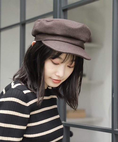 LAKOLE（ラコレ）の「メルトンキャスケット / 957656（キャスケット・レディース・モカ/チャコール・FREE）」の2枚目の写真