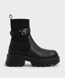 CHARLES & KEITH | スリッポンプラットフォーム アンクルブーツ / Slip-On Platform Ankle Boots(ブーツ)