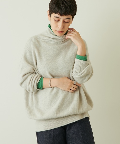 値下げ中1 ウィムガゼット ラフライト ハイゲージ タートルネックプルオーバー Whim Gazette（ウィムガゼット）の「ラフライトタートルネックプル