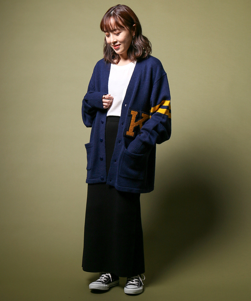 B.C STOCK(ベーセーストック)の「スクールカーディガン(カーディガン/ボレロ・メンズ・ネイビー/グリーン・MEDIUM/LARGE)」の22枚目の写真