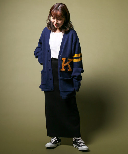 B.C STOCK(ベーセーストック)の「スクールカーディガン(カーディガン/ボレロ・メンズ・ネイビー/グリーン・MEDIUM/LARGE)」の21枚目の写真