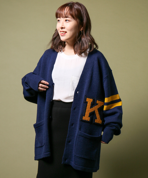 B.C STOCK(ベーセーストック)の「スクールカーディガン(カーディガン/ボレロ・メンズ・ネイビー/グリーン・MEDIUM/LARGE)」の20枚目の写真
