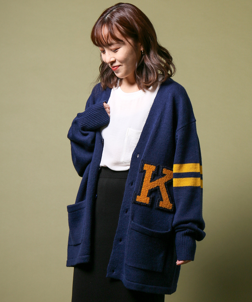 B.C STOCK(ベーセーストック)の「スクールカーディガン(カーディガン/ボレロ・メンズ・ネイビー/グリーン・MEDIUM/LARGE)」の19枚目の写真
