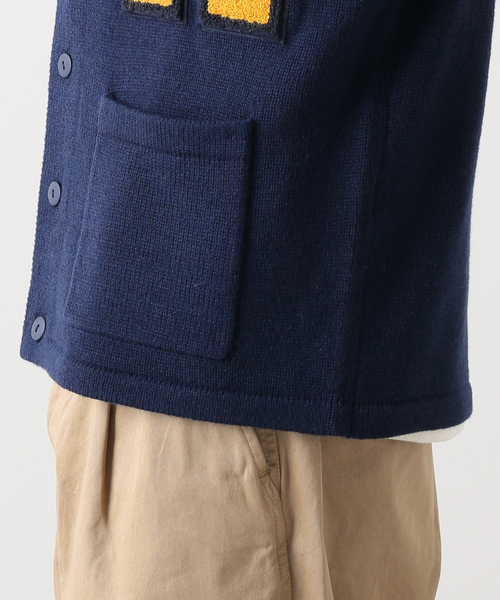 B.C STOCK(ベーセーストック)の「スクールカーディガン(カーディガン/ボレロ・メンズ・ネイビー/グリーン・MEDIUM/LARGE)」の7枚目の写真
