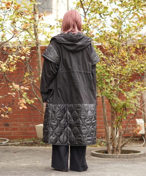 77circa（ナナナナサーカ）の「77circa / ナナナナサーカ：【レディース】circa make cutback military coat：cc21aw-46[DEA]（ミリタリージャケット・レディース・ブラック/オリーブ・FREE）」の12枚目の写真