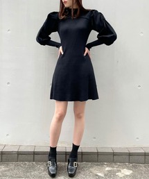 titty＆Co. PETIT | 【titty&Co.PETIT】プチハイネックボリュームスリーブニットワンピース(ワンピース)