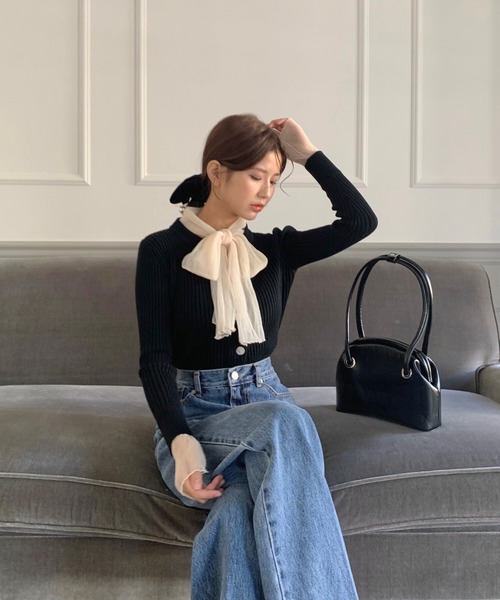 &lottie（アンドロッティ）の「simple shoulder bag（ショルダーバッグ・レディース・ホワイト/ブラック・FREE）」の22枚目の写真