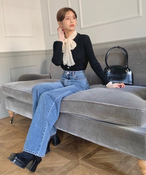 &lottie（アンドロッティ）の「simple shoulder bag（ショルダーバッグ・レディース・ホワイト/ブラック・FREE）」の6枚目の写真
