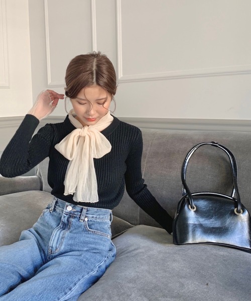 &lottie（アンドロッティ）の「simple shoulder bag（ショルダーバッグ・レディース・ホワイト/ブラック・FREE）」の12枚目の写真