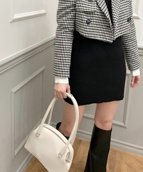 &lottie（アンドロッティ）の「simple shoulder bag（ショルダーバッグ・レディース・ホワイト/ブラック・FREE）」の5枚目の写真