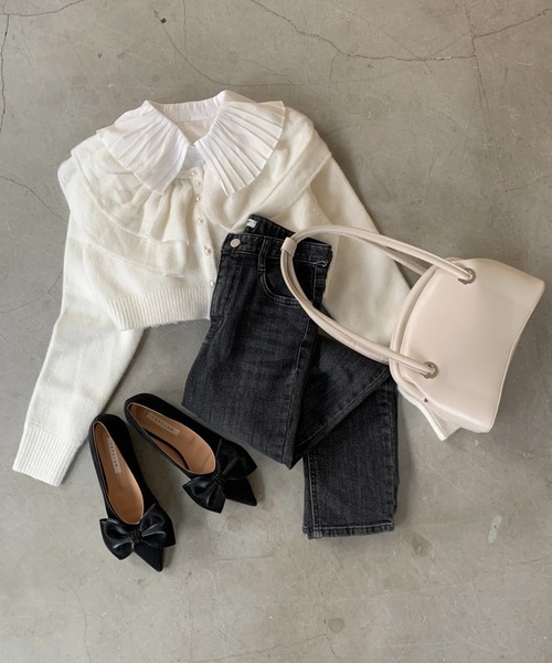 &lottie（アンドロッティ）の「simple shoulder bag（ショルダーバッグ・レディース・ホワイト/ブラック・FREE）」の21枚目の写真