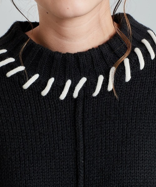 cepo（セポ）の「ハンドステッチデザインニット（ニット/セーター・レディース・ブラック/ブルー/グリーン・M）」の14枚目の写真