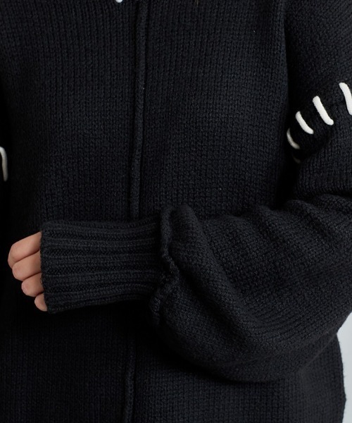 cepo（セポ）の「ハンドステッチデザインニット（ニット/セーター・レディース・ブラック/ブルー/グリーン・M）」の8枚目の写真