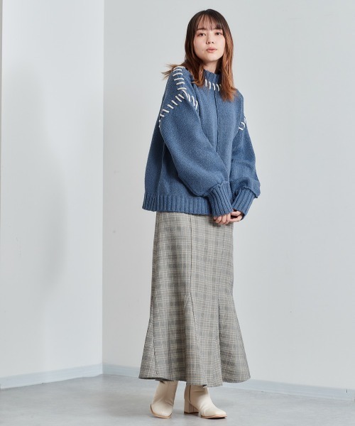 cepo（セポ）の「ハンドステッチデザインニット（ニット/セーター・レディース・ブラック/ブルー/グリーン・M）」の11枚目の写真