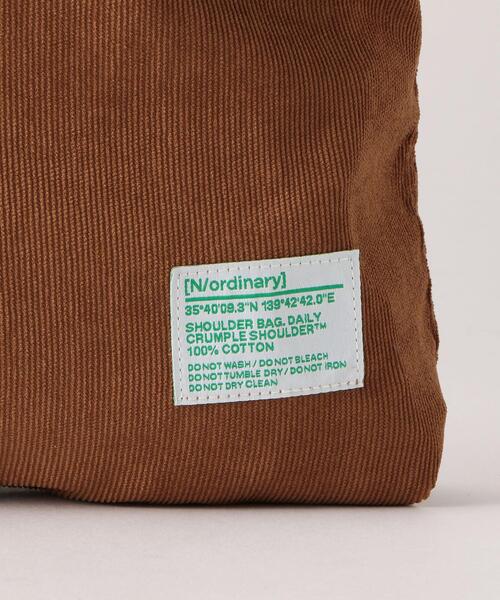 green label relaxing（グリーンレーベルリラクシング）の「＜N/ordinary（ノーディナリー）＞コーデュロイ ショルダーバッグ（ショルダーバッグ・メンズ・ブラック/ダークグレー/ブラウン・FREE）」の9枚目の写真