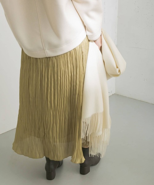 URBAN RESEARCH（アーバンリサーチ）の「シャイニープリーツスカート（スカート・レディース・ブラック/グリーン系その他/パープル系その他・FREE）」の22枚目の写真