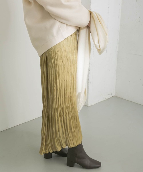 URBAN RESEARCH（アーバンリサーチ）の「シャイニープリーツスカート（スカート・レディース・ブラック/グリーン系その他/パープル系その他・FREE）」の21枚目の写真