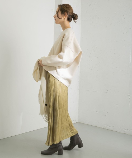 URBAN RESEARCH（アーバンリサーチ）の「シャイニープリーツスカート（スカート・レディース・ブラック/グリーン系その他/パープル系その他・FREE）」の19枚目の写真