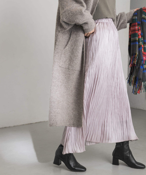 URBAN RESEARCH（アーバンリサーチ）の「シャイニープリーツスカート（スカート・レディース・ブラック/グリーン系その他/パープル系その他・FREE）」の12枚目の写真