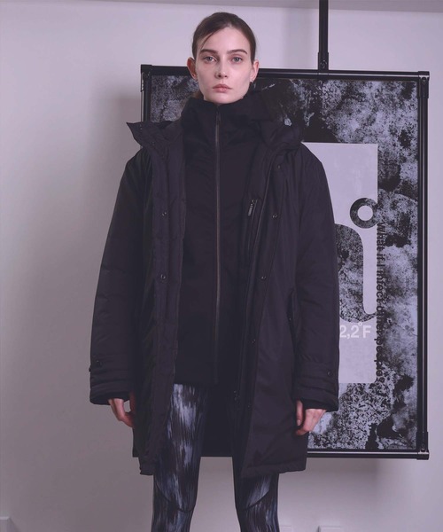 A DEGREE FAHRENHEIT（エーディグリーファーレンハイ）の「【ユニセックスアイテム】　フラワーダウン・フーディコート（ダウンジャケット/コート・メンズ・ベージュ/カーキ/ブラック・SMALL/LARGE/MEDIUM）」の17枚目の写真