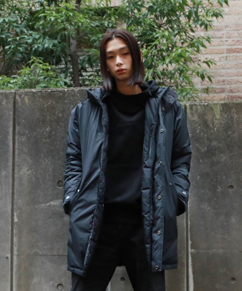 A DEGREE FAHRENHEIT（エーディグリーファーレンハイ）の「【ユニセックスアイテム】　フラワーダウン・フーディコート（ダウンジャケット/コート・メンズ・ベージュ/カーキ/ブラック・SMALL/LARGE/MEDIUM）」の8枚目の写真