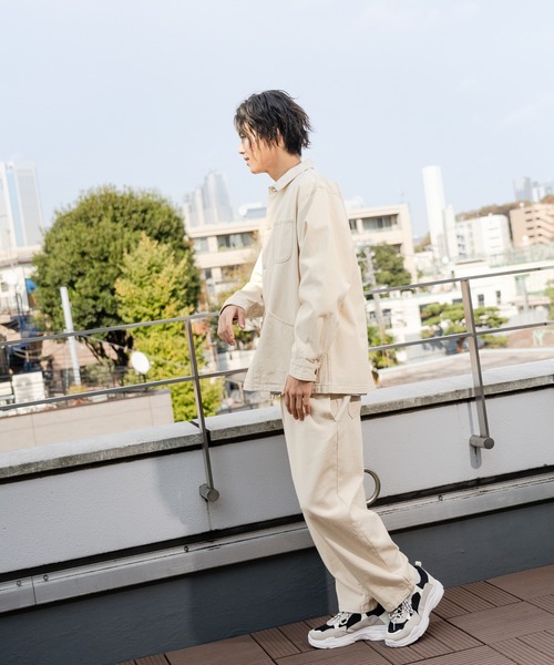Dickies(ディッキーズ)の「Dickies ディッキーズ ステッチカバーオール デニムジャケット(デニムジャケット・メンズ・アイボリー/ワンウォッシュ/ブラック・M/XL/L)」の6枚目の写真