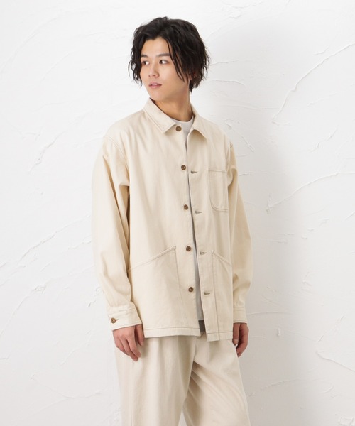 Dickies(ディッキーズ)の「Dickies ディッキーズ ステッチカバーオール デニムジャケット(デニムジャケット・メンズ・アイボリー/ワンウォッシュ/ブラック・M/XL/L)」の12枚目の写真