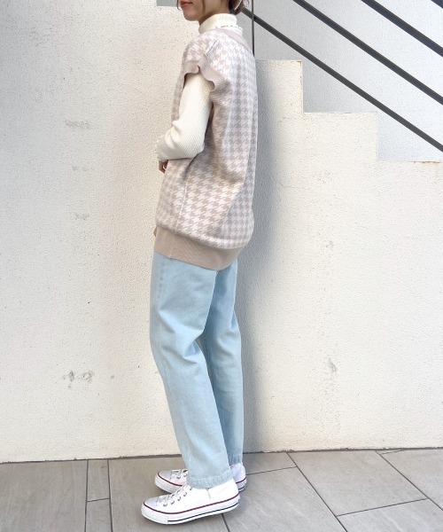 OLIVE des OLIVE（オリーブデオリーブ）の「ゆったりジャガード柄ベスト（ベスト・レディース・ベージュ/グレー/アイボリー・FREE）」の16枚目の写真